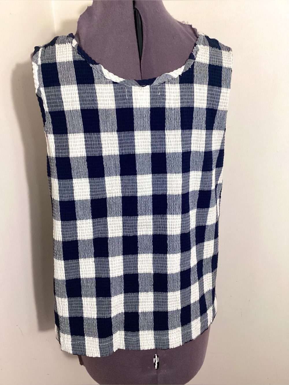 Dressbarn Vtg Gingham Tank Size 14/16 - Picture 6 of 12